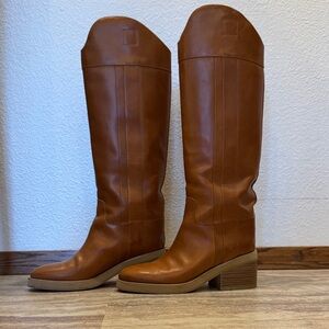 Jimmy Choo Tan Over the Knee Boots